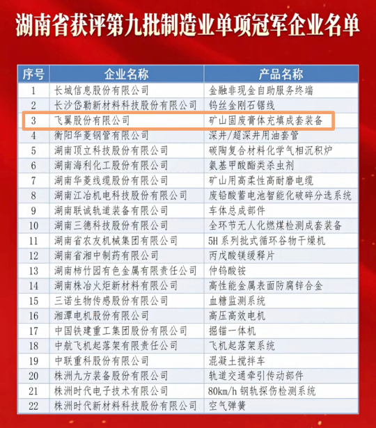 科技日报：祝贺！飞翼股份有限公司荣获国家级制造业“单项冠军”
