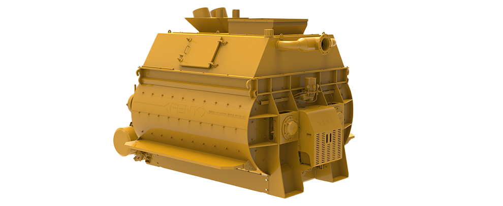 Horizontal twin-shaft batch mixer